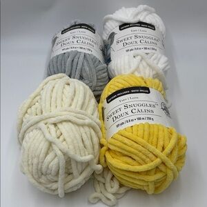 Sweet Snuggles Yarn Bundle - Off White, Gray, Yellow